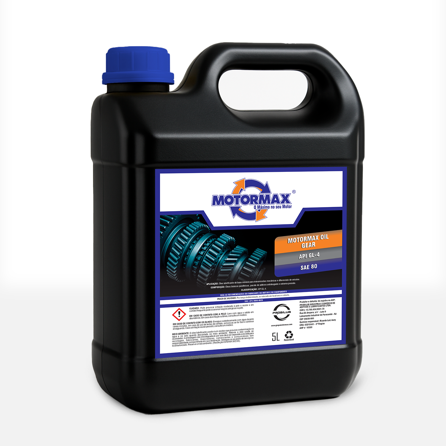 MOTORMAX OIL GEAR - SAE 80 - GL-4 - Imagem 2