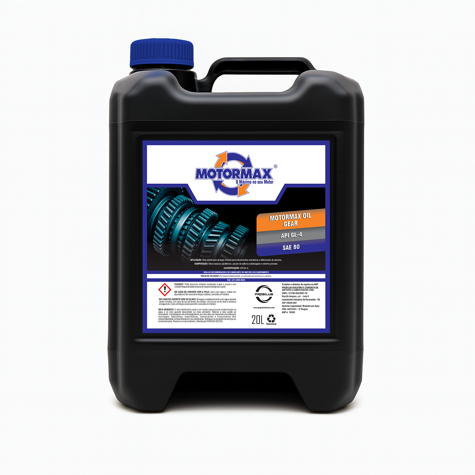 MOTORMAX OIL GEAR - SAE 80 - GL-4 - Imagem 3